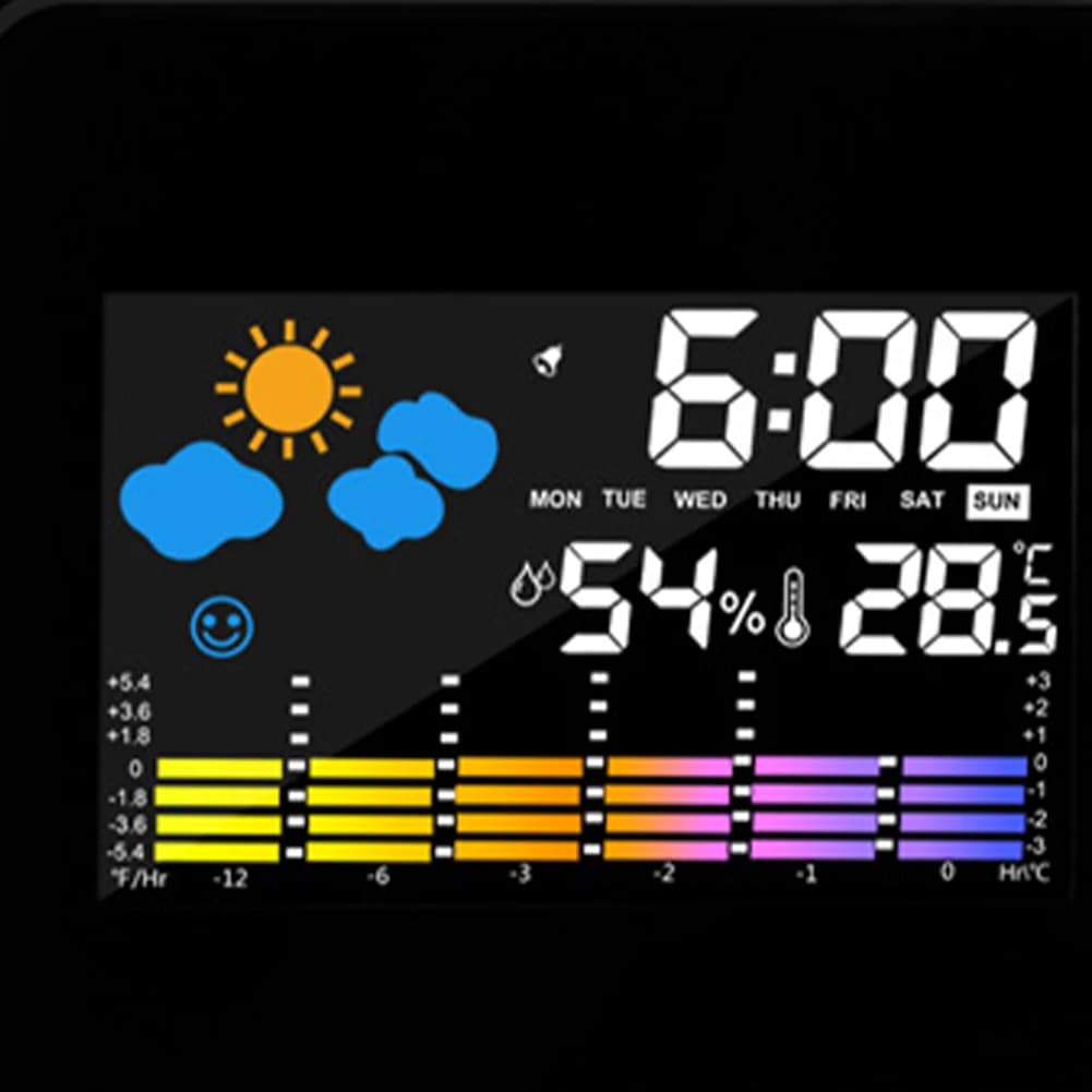Alarm clock with table night backlight Thermometer Igrometer Projection watch with adjustable projection angle
