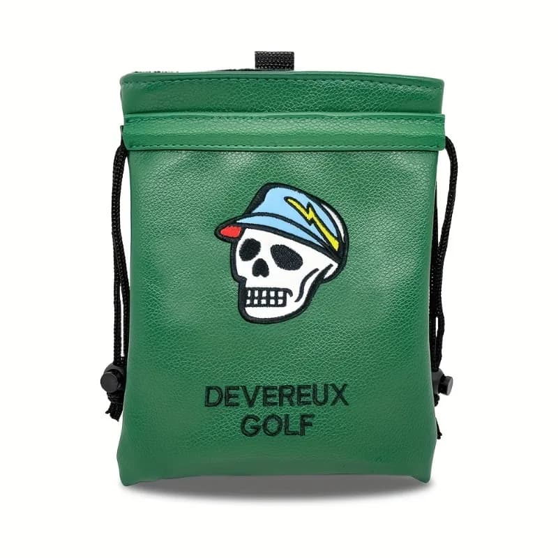 Borsa per oggetti valiosi da golf verde portatile con chiusura con coulisse, perfetta per riporre palline da golf e il miglior accessorio per i golfisti