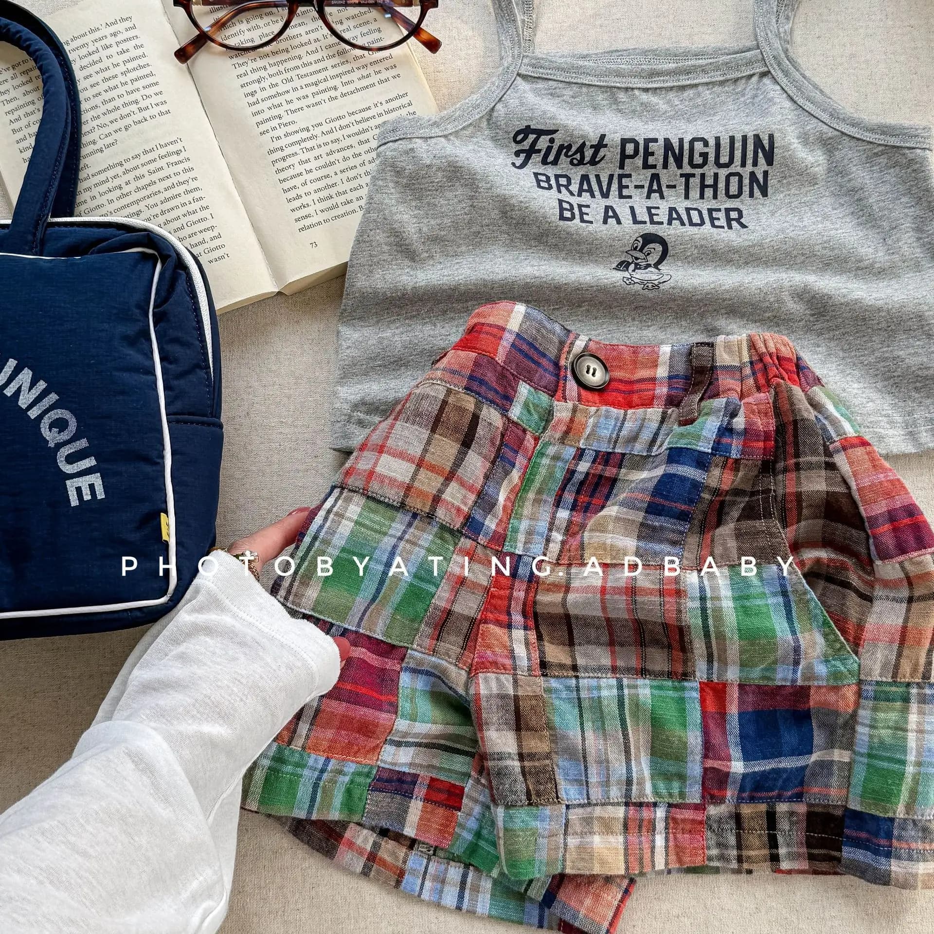 Pantaloncini Estivi per Bambine 2026, Nuovi Abiti per Bambini in Stile Coreano, Shorts alla Moda con Patchwork a Quadri, Casual e Semplici per Uso Quotidiano