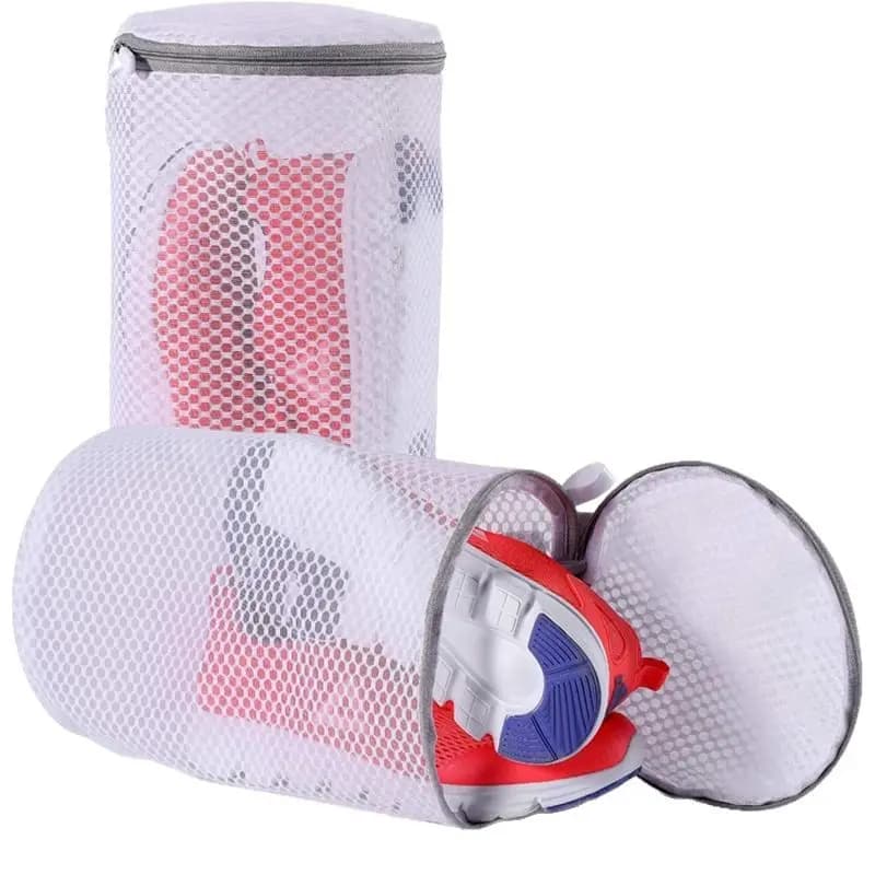 4pcs Mesh Laundry Bag Versatile Shoe Washing Bag Durable for Sneakers Running Shoes Socks Bras with Zipper Closure Laundry Bag