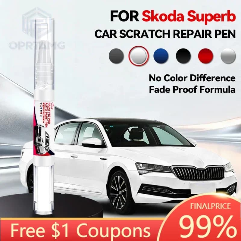Purpose Vehicle For Skoda Superb 2001-2025 3U 3T 3V Paint Repair Pen Touch Up Scratch Remover DIY Auto Accessories Black White R