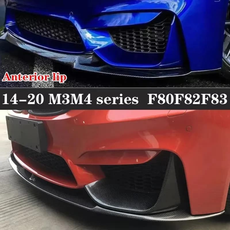 For BMW M3 F80 M4 F82 F83 Carbon Fiber Front lip Car Front Bumper Diverter Spoiler Diffuser Front lip chin upgraded body kit
