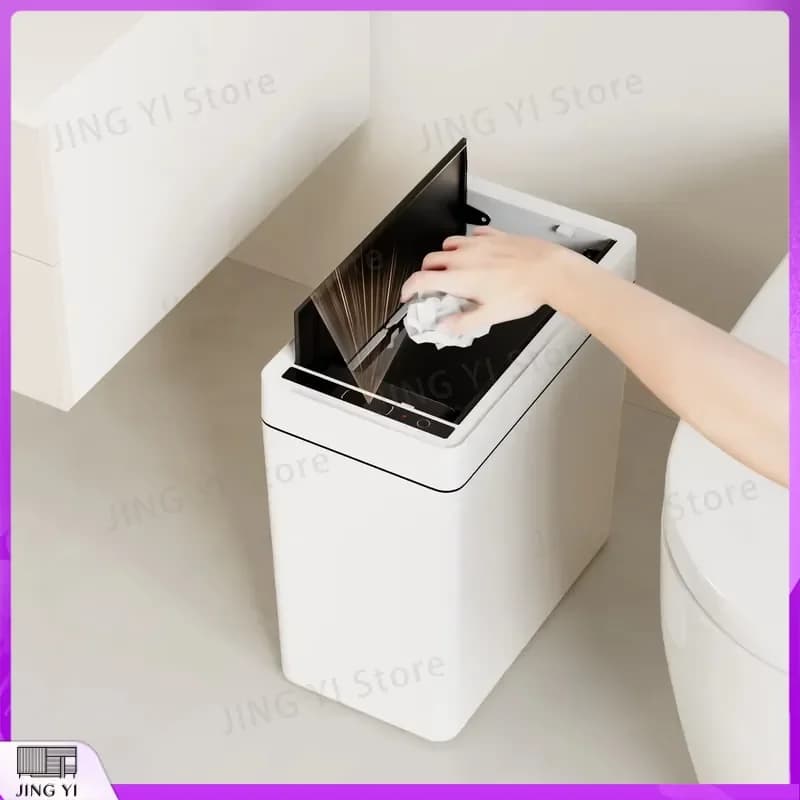 10L Smart Trash Can Automatic Sensor Waste Bin Foldable Plastic Touchless Garbage Can for Kitchen Bathroom Bedroom Home