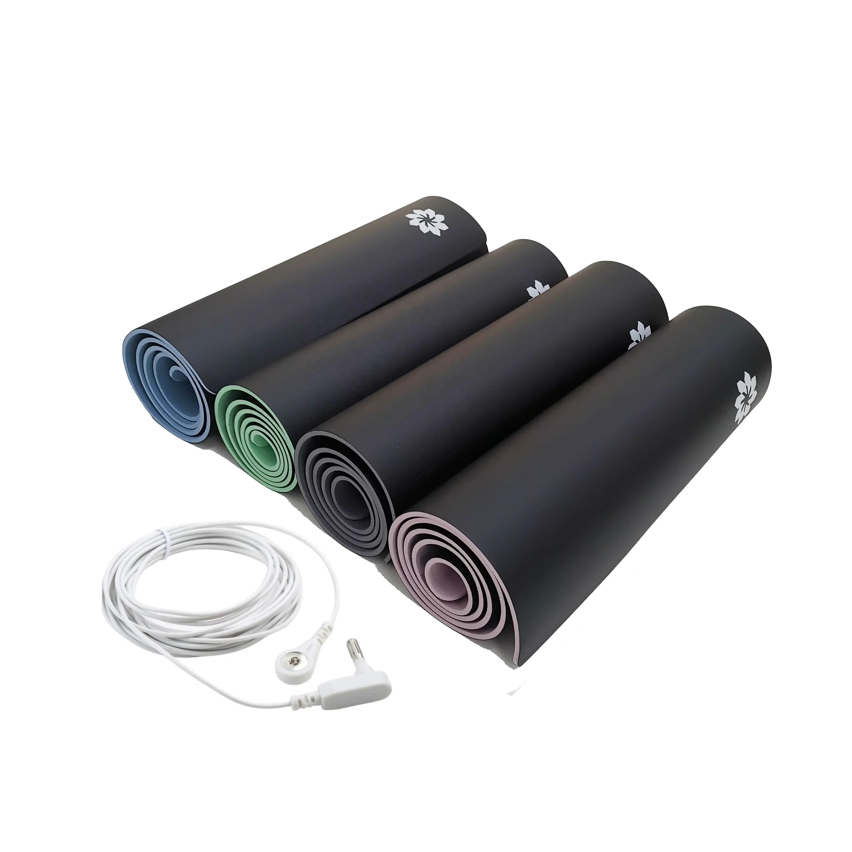 Yoga mat with grounding in TPE Hot yoga mat