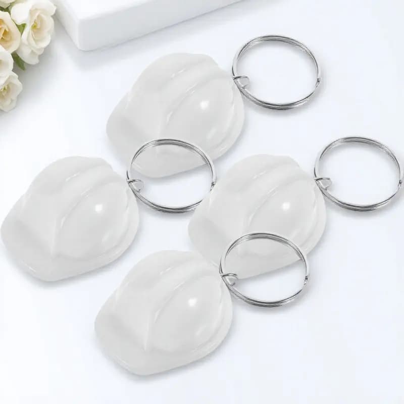 4Pcs Shaped Keychain Zinc Alloy Plastic Decorative Key Ring Hanging Charm for Keys Backpack Purse Bag Car Keys Gift Cute