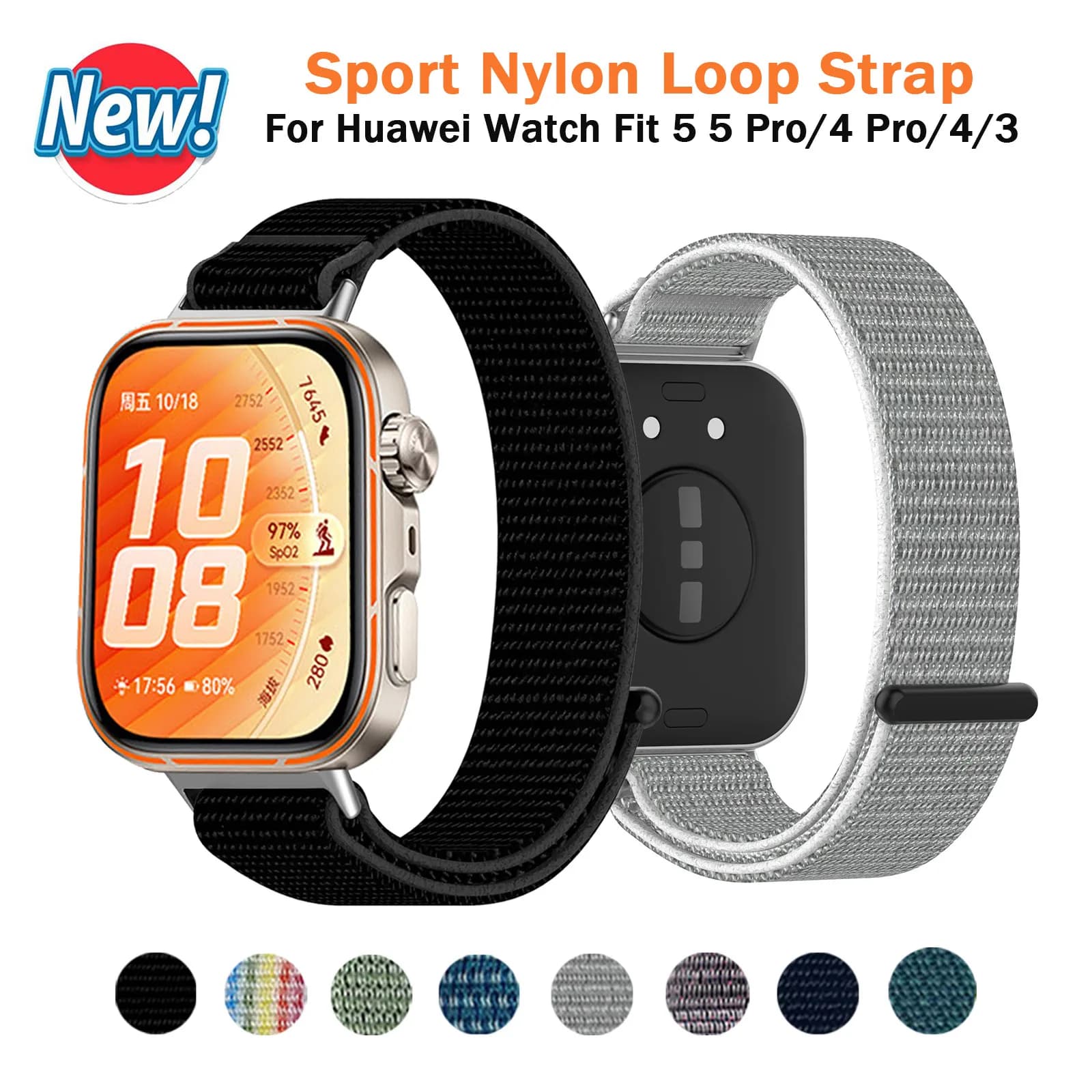 Smart Watch Nylon Strap for Huawei Watch Fit 5 Pro 4 Pro/Fit 5 4 3 Sport Band Watchband Correa Breathable Bracelet Accessories