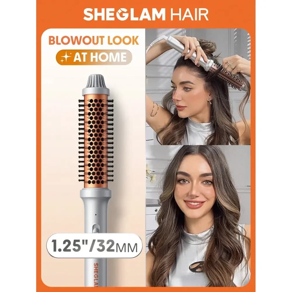 Spazzola Termica HAIR ItCurl, Spazzola Arricciacapelli da 32mm, Spazzola Volumizzante per Capelli, Ricci Morbidi e Voluminosi, Spazzola Lisciante Ionica