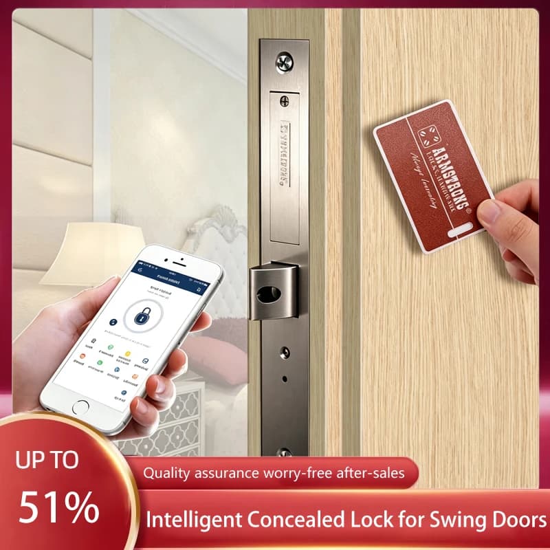 Hidden Grille Secret Room Smart Electronic Lock System With NFC Card Sensor APP Remote Unlock 304 Stainless Steel For Hotel