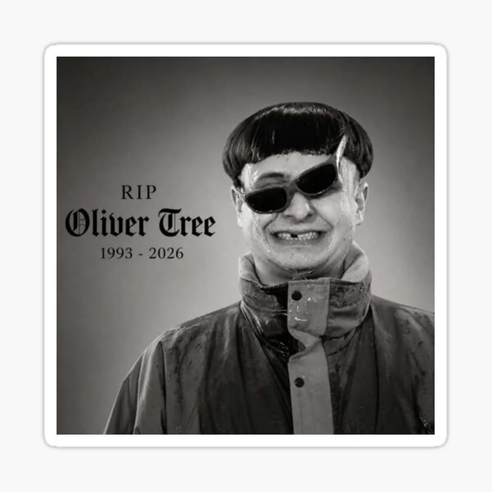 Oliver-Tree 1993-2026 Sticker for Laptop Decor Bedroom Car Cute Cartoon Art Fashionable Public Suitcase