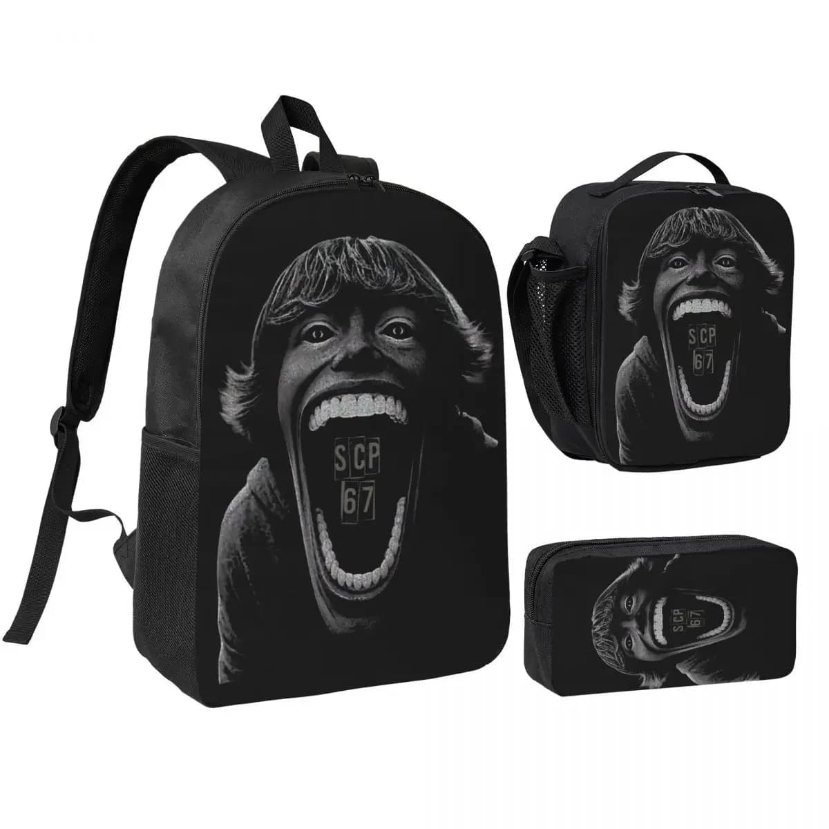 3pecs/set Six Seven 6 7 Meme Design 67 Backpack for Student Canvas Bags Lunch bag Pencil Case