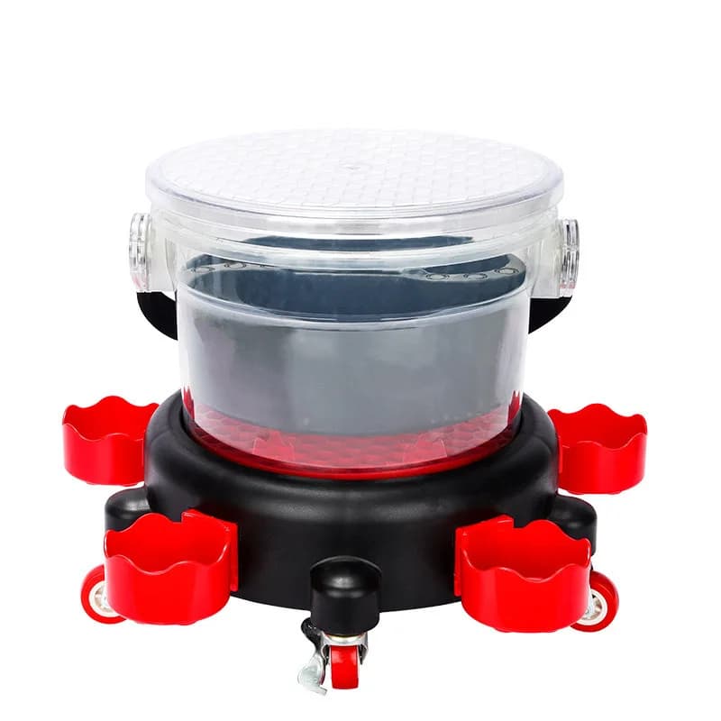 Transparent with pulley base basket outdoor car wash brush tool filter cleaning y