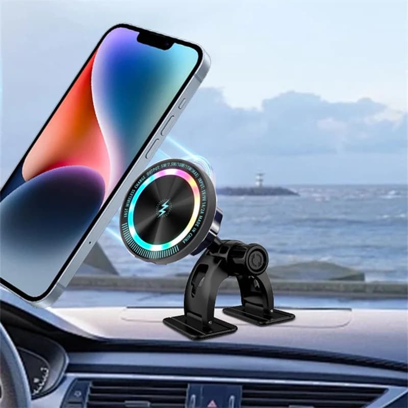 Supporto per caricabatterie wireless Macsafe per auto magnetico da 15 W Caricatore per auto Magsafe per cruscotto Ricarica wireless per iPhone 17 16 15 Samsung