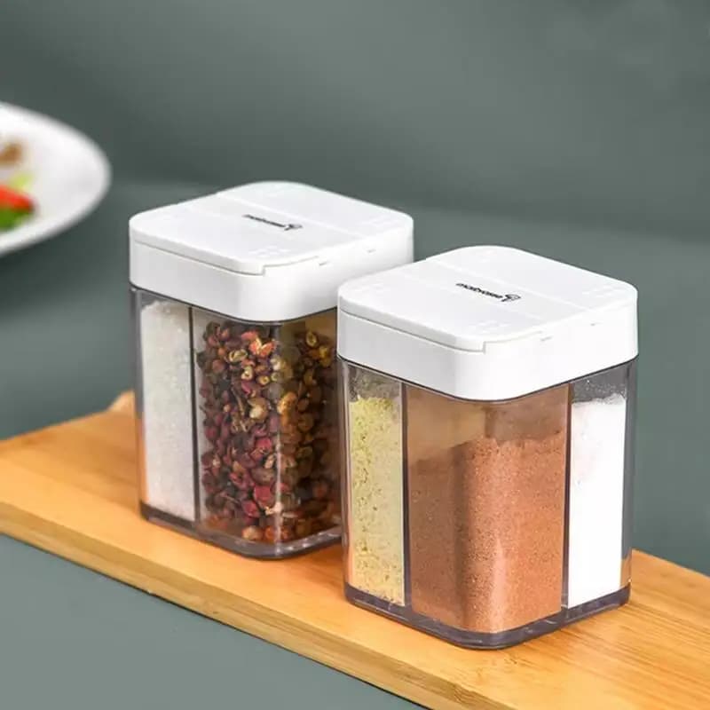 Set di Contenitori Portatili per Spezie, Bottiglia per Condimenti da Barbecue all'Aperto, Set Quattro-in-Uno, Barattolo Multiuso per Cucina