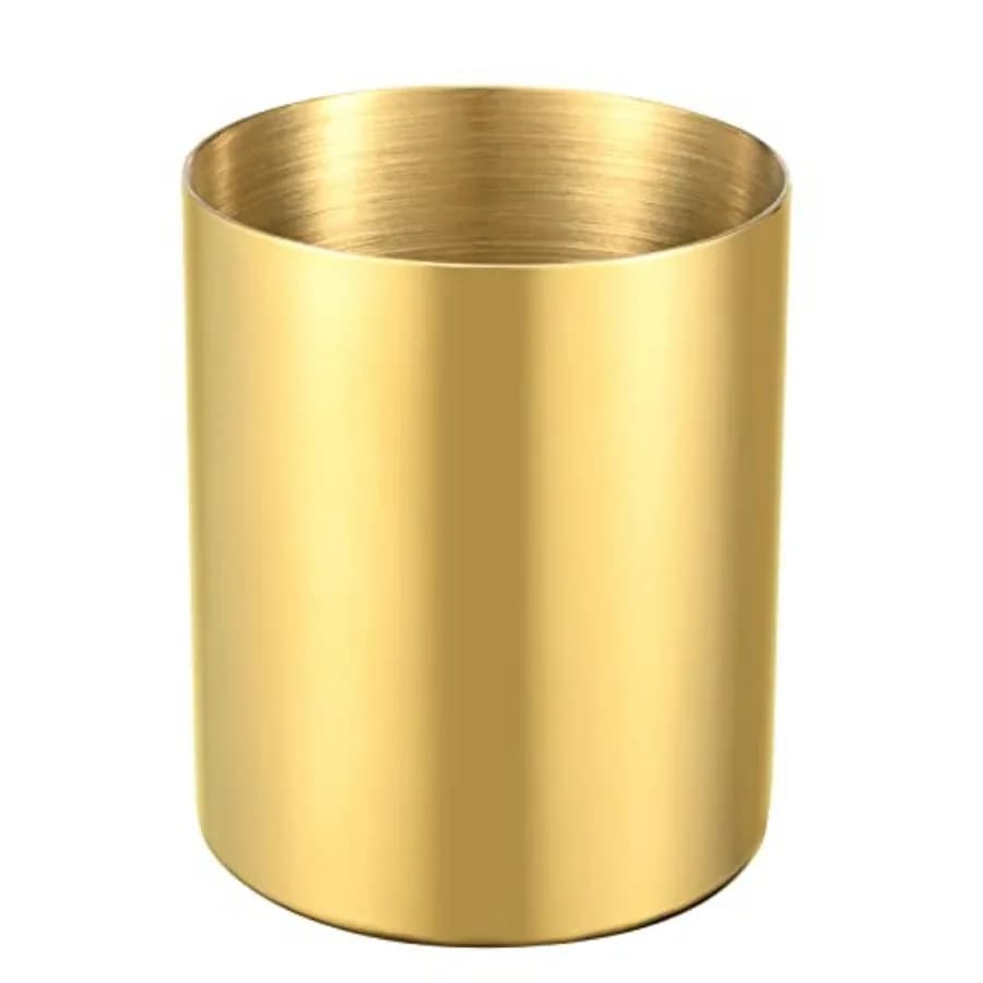 Pencil Holder for Desk, 304 Stainless Steel Pencil Cup, Pen Holder Cup, Pen Pot, Makeup Brush Holder, Desktop Accessory Station