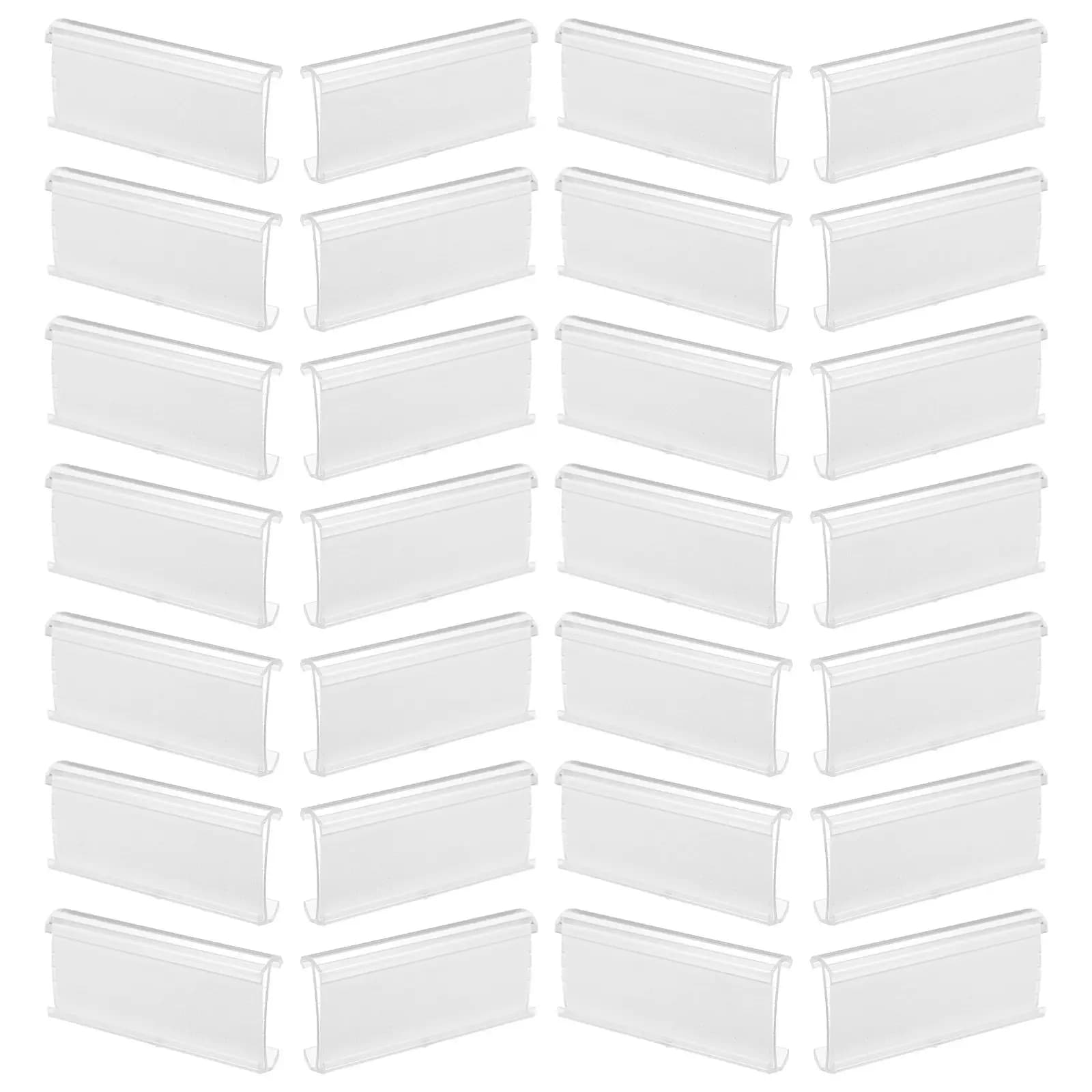 50 Pezzi Clip Portaetichette Resistenti all'Usura, Supporti Stabili per Cartellini Prezzi per Scaffali di Negozi e Supermercati