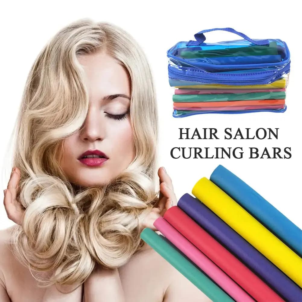 42 pezzi flessibile asta per arricciare i capelli set bigodini per capelli senza calore schiuma morbida bendy twist senza calore riccioli rulli strumenti per lo styling dei capelli