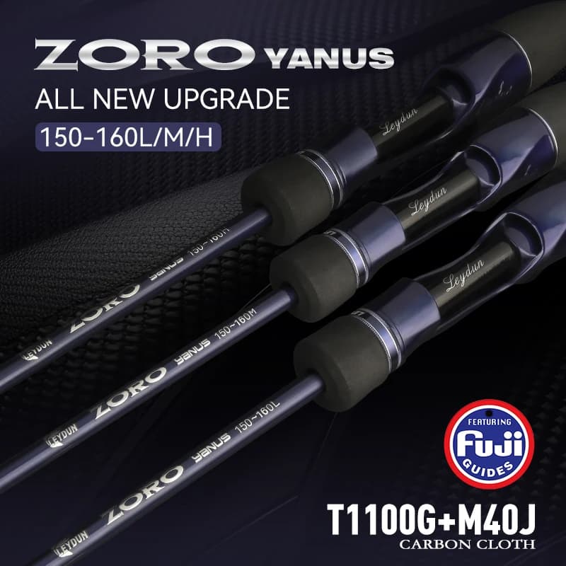 LEYDUN 2026 ZORO YANUS Canne da Pesca Super Leggere 150-160L/M/H con Punta in Titanio per Pesca al Calamaro e a Seppia da Barca