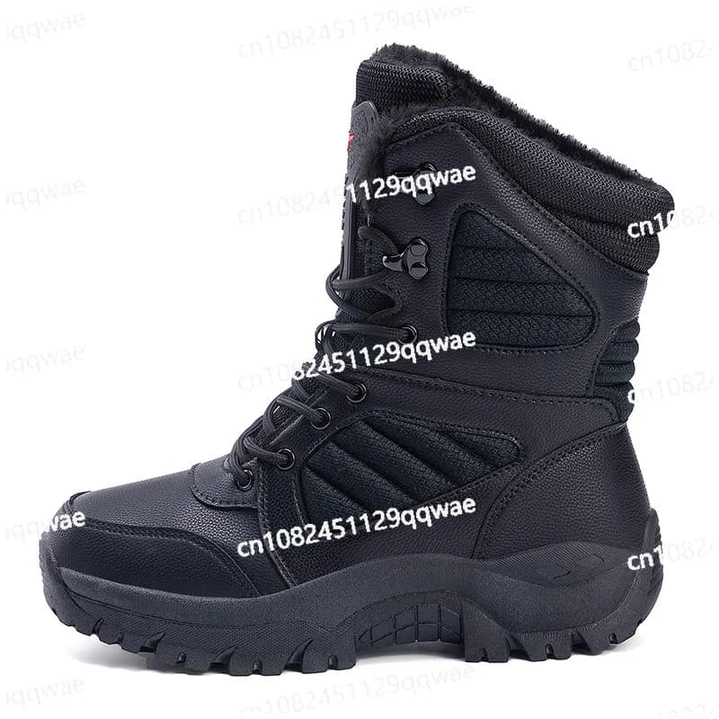 Stivali da neve invernali da uomo Scarpe da trekking calde e antiscivolo Scarpe sportive da trekking e da pesca all'aperto da uomo nuove con stivali da uomo in pile