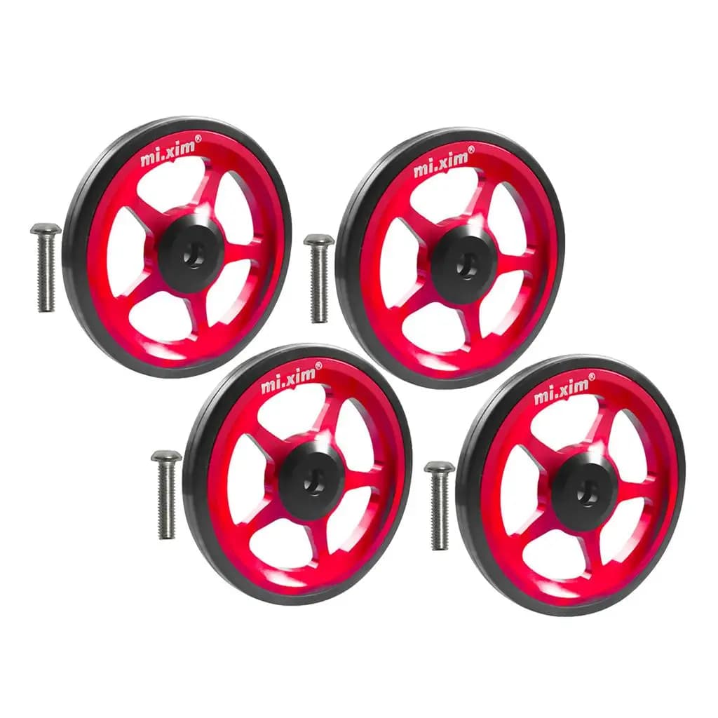 4PCS Alloy Folding Bike Carrying Transporting EZ Wheels for Brompton