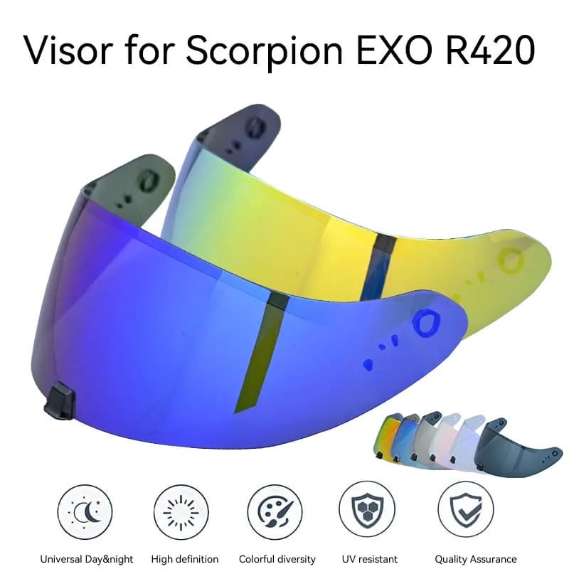 Capacete EXO-R420 Casco Visiera Scudo Lente Anti-UV Integrale Accessori Moto per SCORPION Casco Moto SCORPION EXO-R420