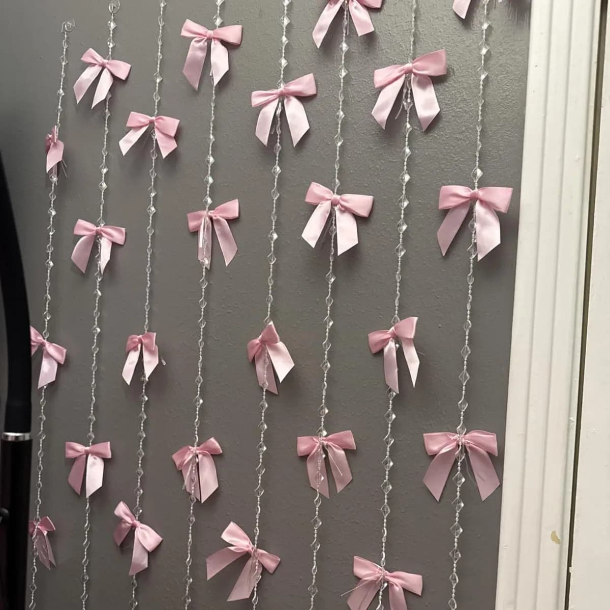 100 PCS Ballet-Style Bow Bead Curtain Hangings For Event Party Dreamy Door Bedroom Curtain with Beads for Home Decoration