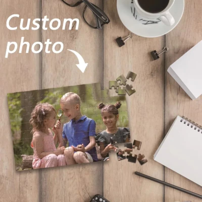 500/1000/1200/2000 pz Puzzle Fotografico Personalizzato Creativo Fai-da-te, Puzzle Fotografico Personalizzabile per Regalo di Famiglia