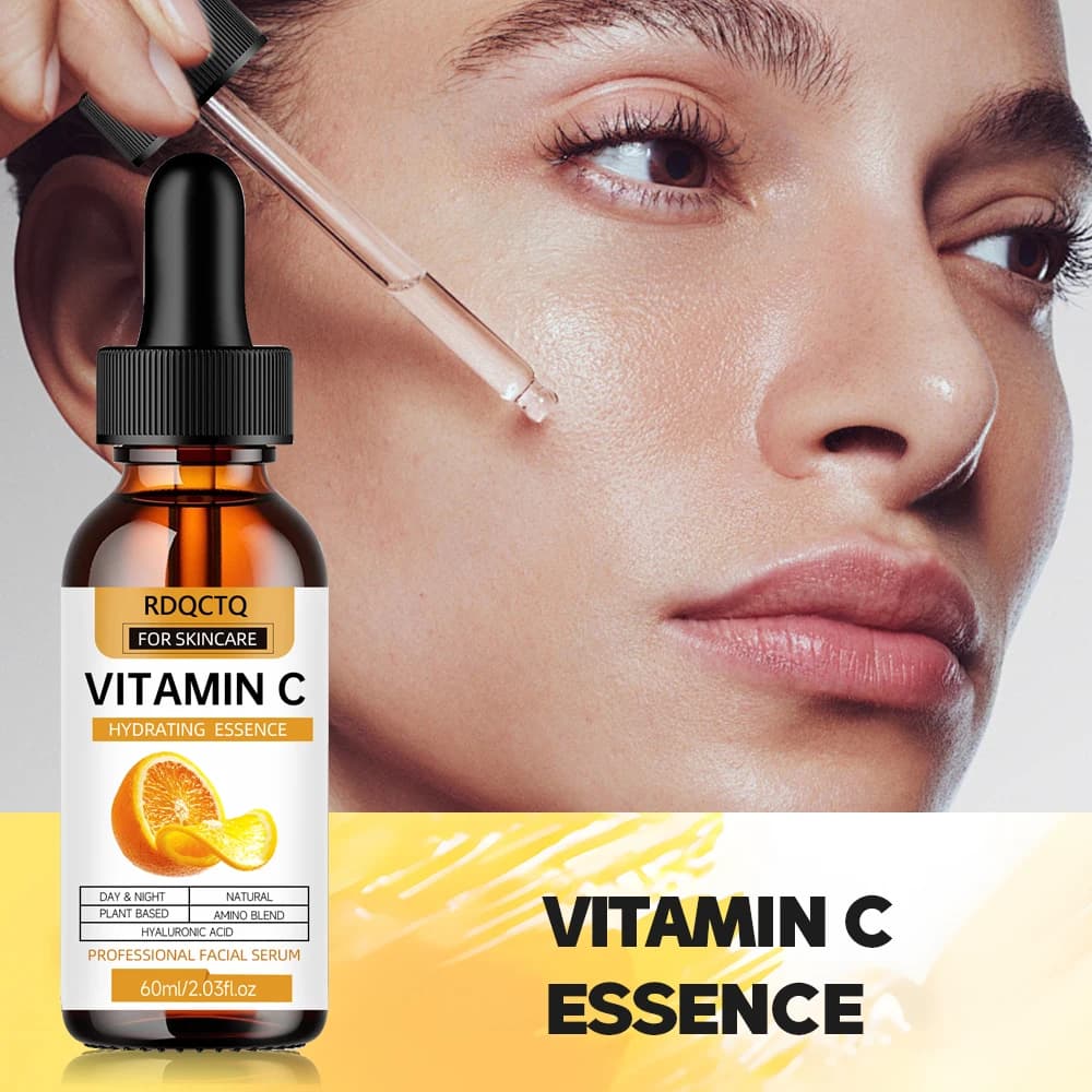 Serum face to vitamin C - Moisturizing face Essence with hyaluronic acid and amino acid complex - Formula of plant extract for daytime night