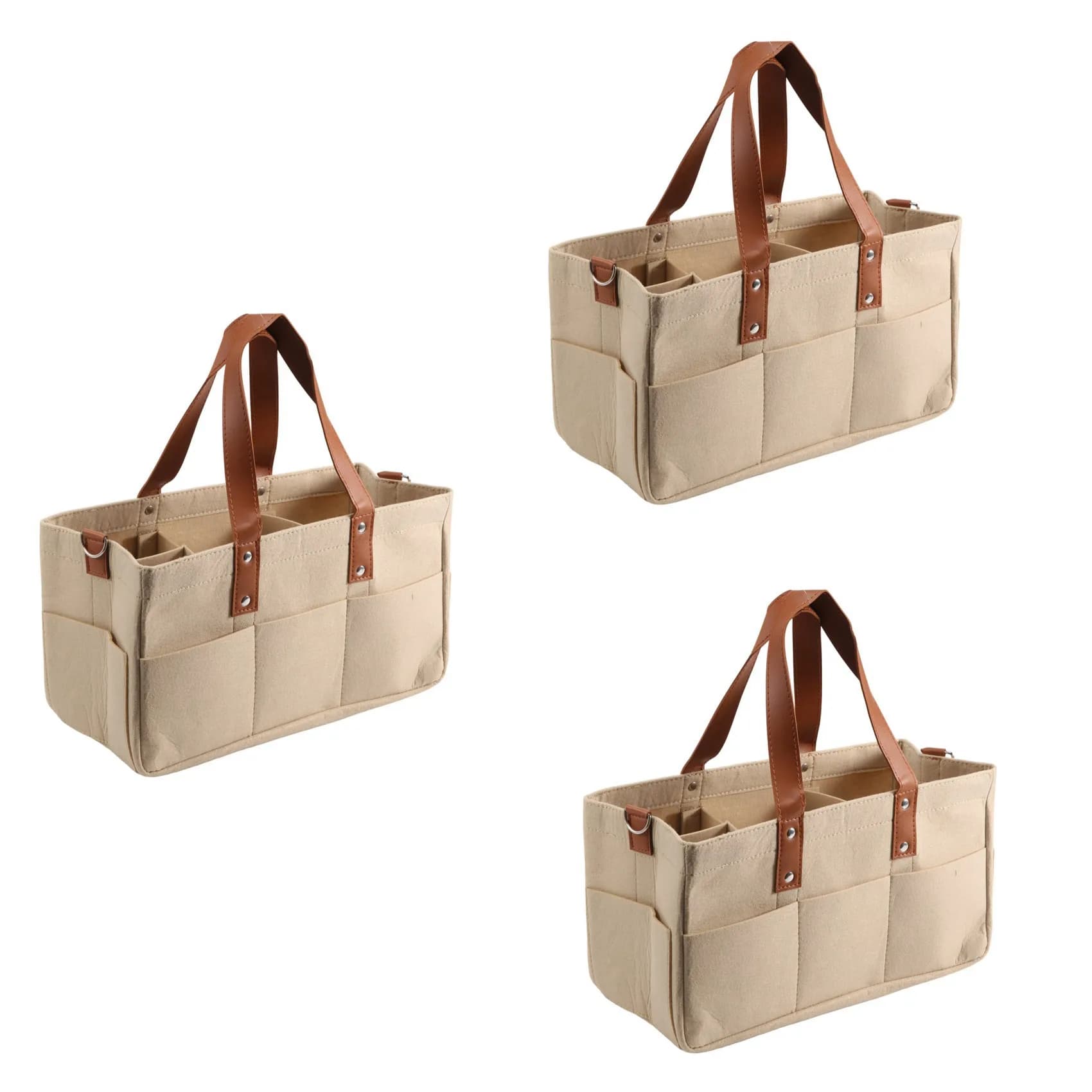 MACH-3X Portaoggetti in feltro per bambini Cestino per organizer per asilo nido Borsa per pannolini per neonati con manico Caddy Fasciatoio per pannolini Portaoggetti per bambini A