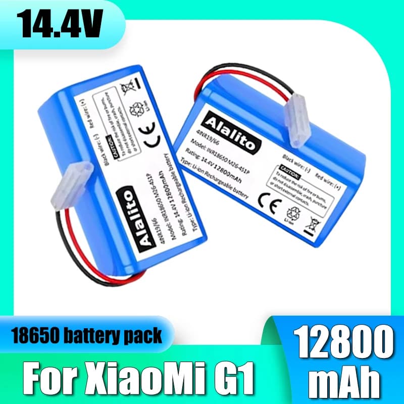 For Xiaomi Robot Vacuum Cleaner Battery Replacement G1 MJSTG1 SKV4136GL, 14.4V 12800mAh