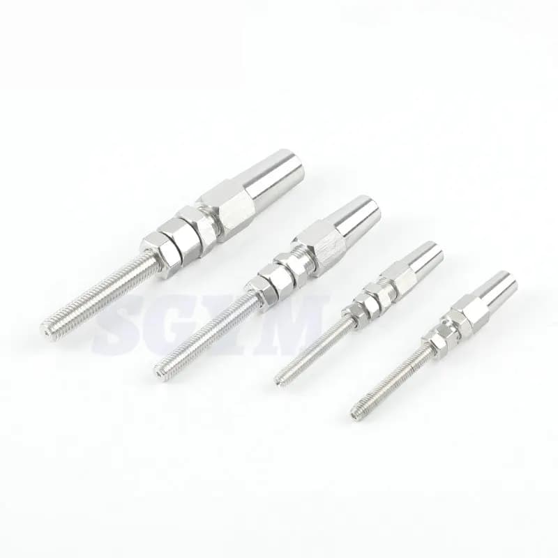 Acciaio inossidabile 316 grado marino 4 pezzi 3/4/5/6/8mm fune metallica Swageless filettatura perno raccordo per ringhiera cavo installazione rapida