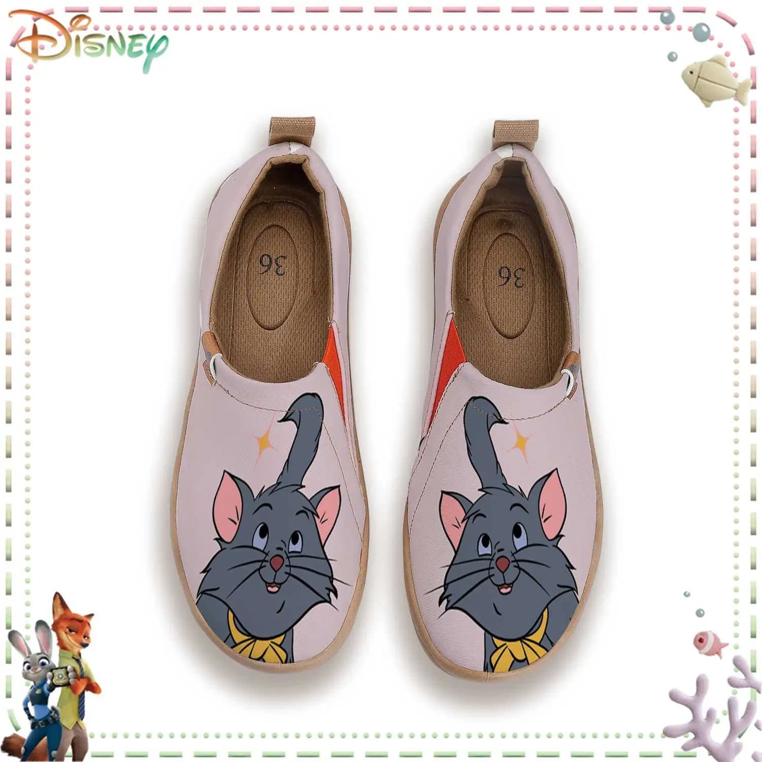 Scarpe slip-on da donna Disney Berlioz con stampa gatto, le sneakers degli Aristogatti
