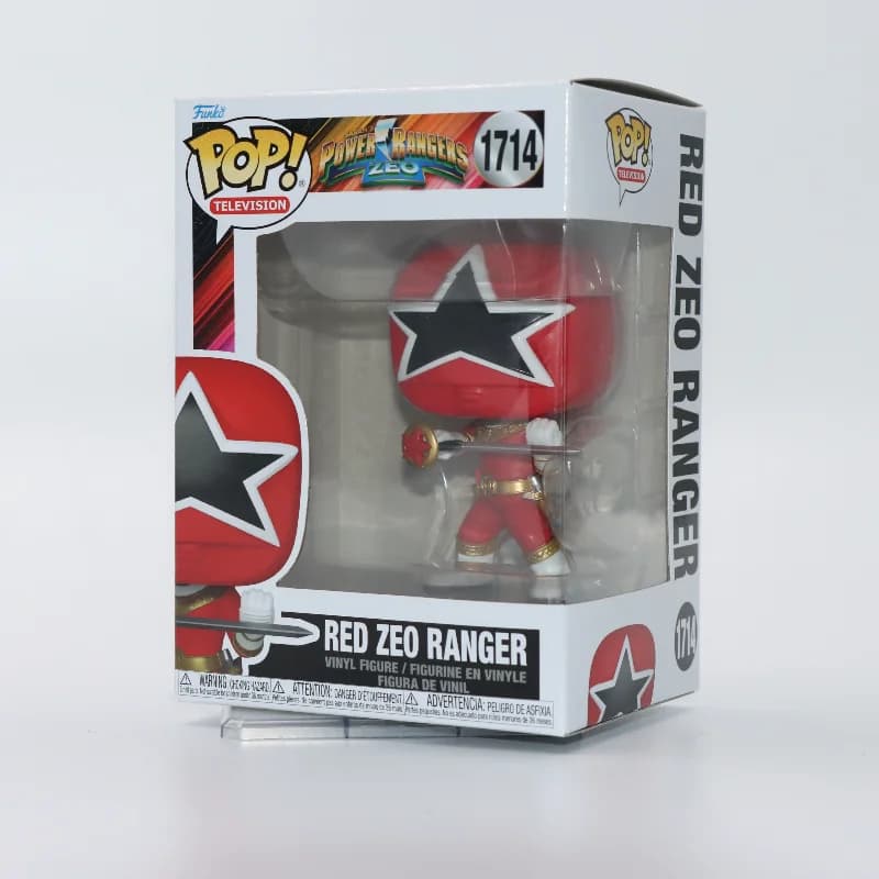 Pangers originali Funko Pop Mighty Morphin Power Red Zeo Ranger # 1714 Regalo giocattolo modello bambola action figure anime per bambini
