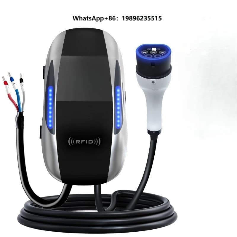 V2G V2H Car Charging Socket 32A Plug-In Point for WiFi APP Smart 7kW Type2 Electric Vehicle Charger New 5m Cable