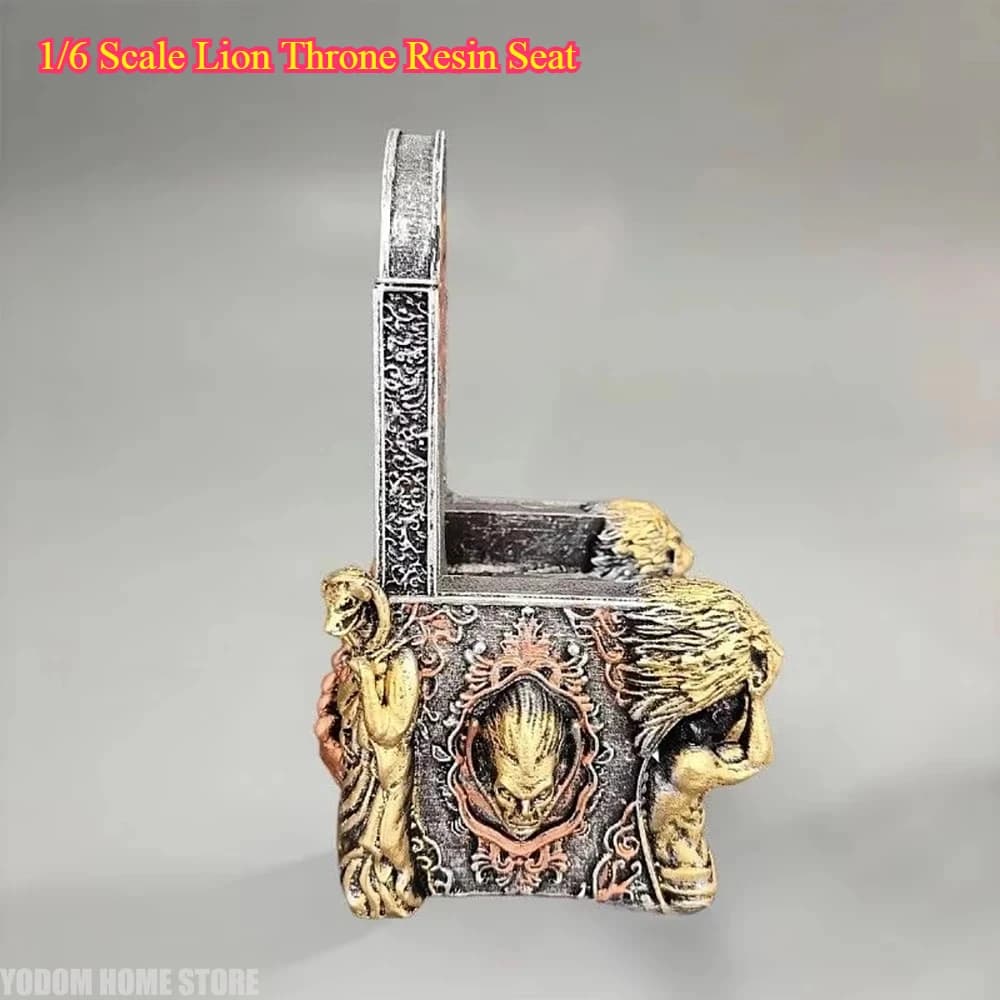 Sedile in resina con trono leone in scala 1/6 - Artigianato per bambole BJD da 12 pollici (20-30 cm) Idea regalo