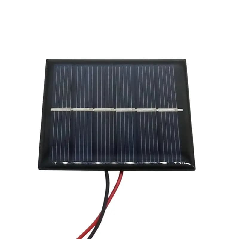 PHILE - Celle Solari Fotovoltaiche 5 Pezzi 2-3V 100mA Micro Pannello Solare con Fili, Piastra in Resina Epossidica per Progetti Fai-da-te 60mm x 60mm