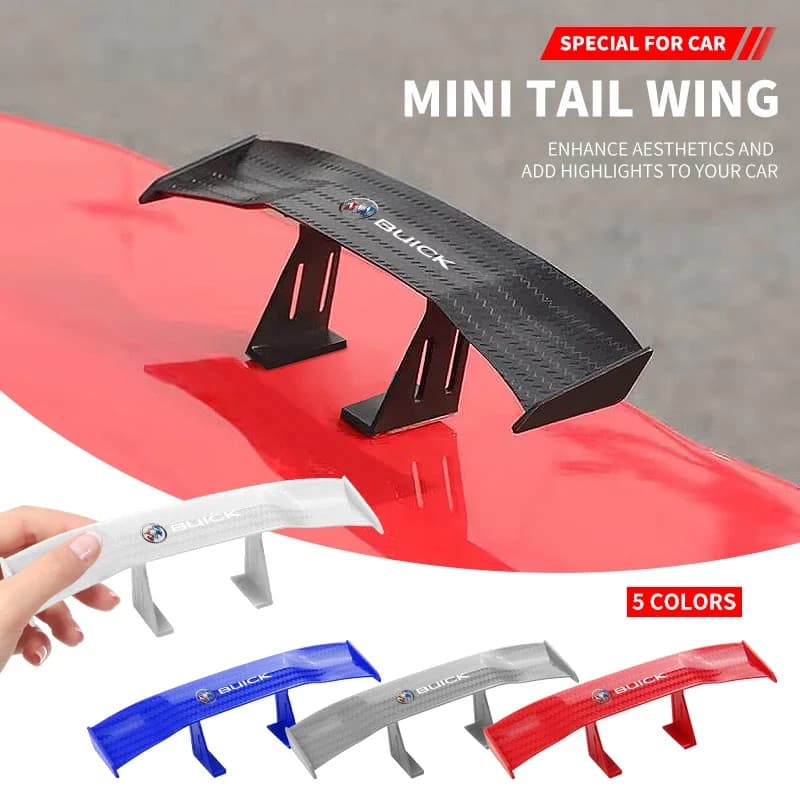 Mini Spoiler 3D Rear Trunk Wing Boot Lip Spoiler Stickers For Buick LaCrosse Encore enclave royaum Park Avenue Envista GL8 GL6