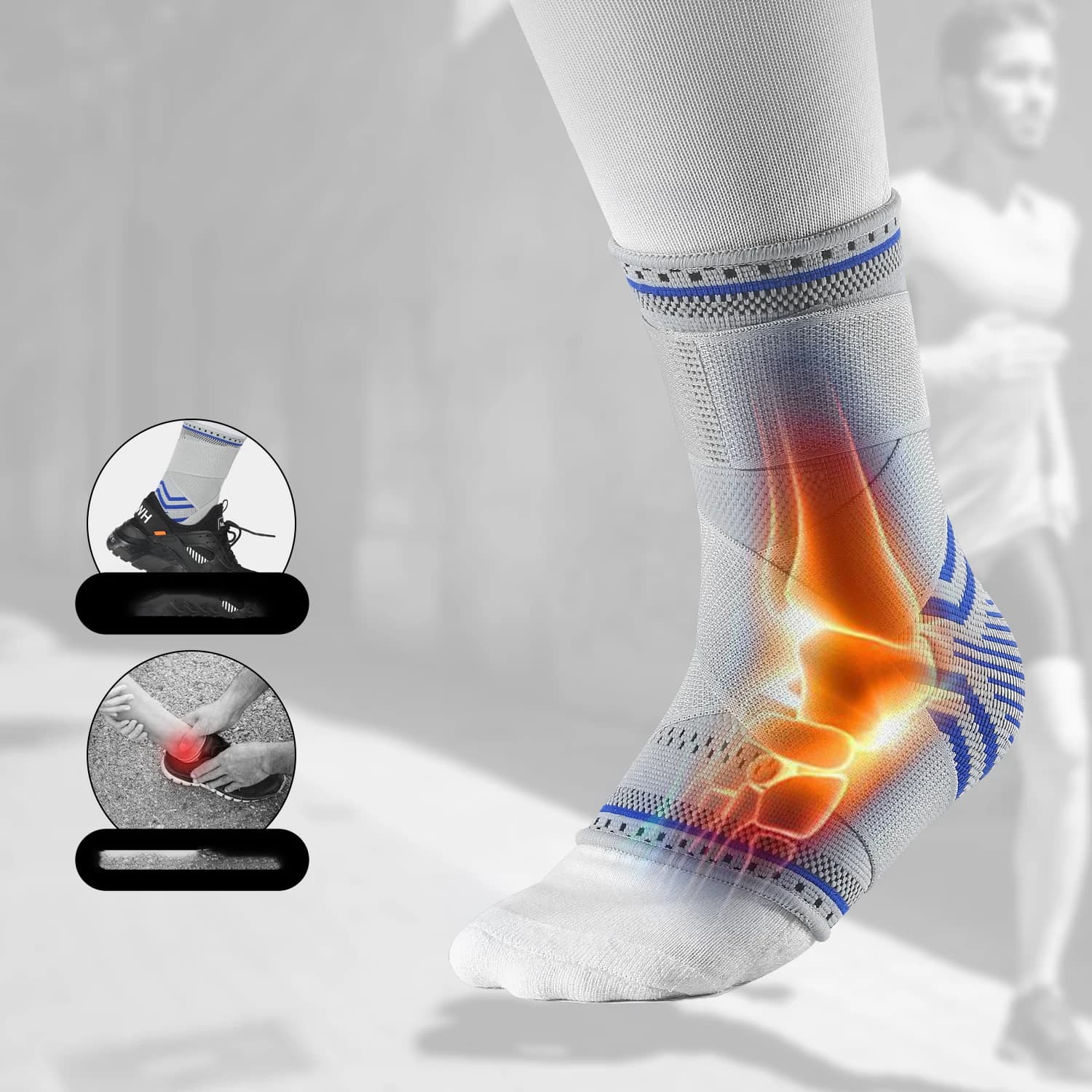 Calze per neuropatia, protezione per caviglia, anti-fatica, compressione, supporto per piede, calze protettive per esercizio fisico e sport