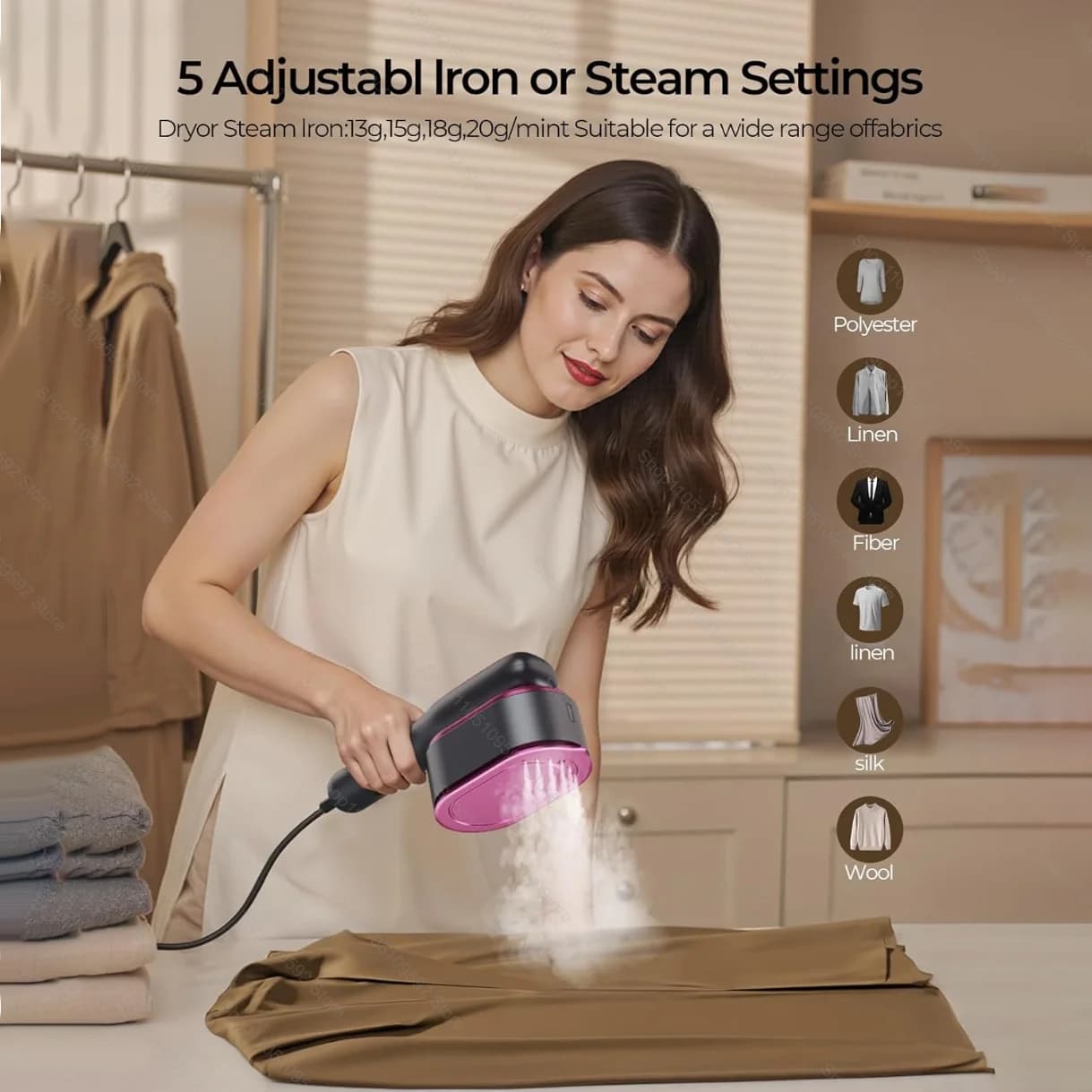 Ultimo modello Ferro da stiro a vapore Appeso a vapore Professionale Palmare 1200W Riscaldamento domestico Piroscafo portatile per indumenti Vaporiera per vestiti