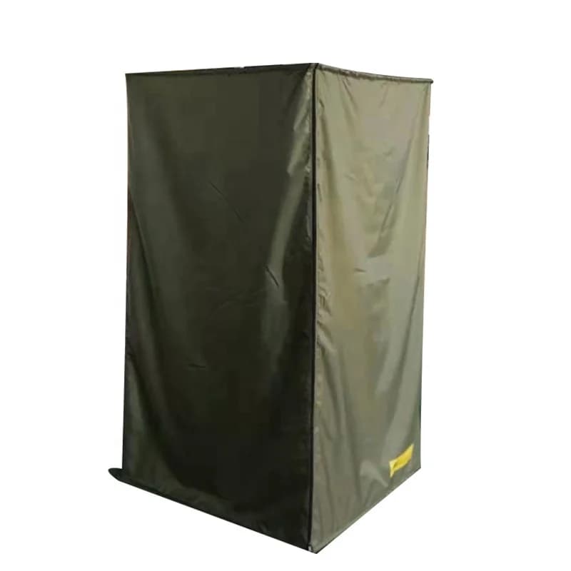 Tenda da bagno da campeggio per camper esterna portatile impermeabile e antivento staccabile in lega di alluminio per roulotte con luce a LED