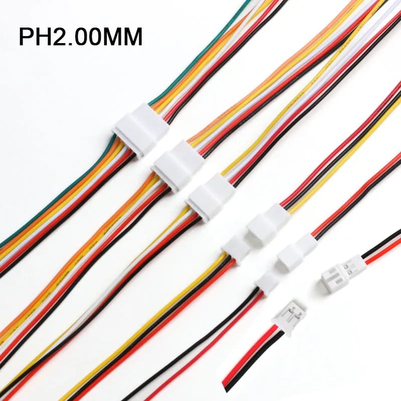10set/20 pezzi 20CM JST PH 2.0 connettore spina Jack maschio femmina 2/3/4/5/6 Pin Micro cavi JST PH 2.0mm maschio femmina connettori