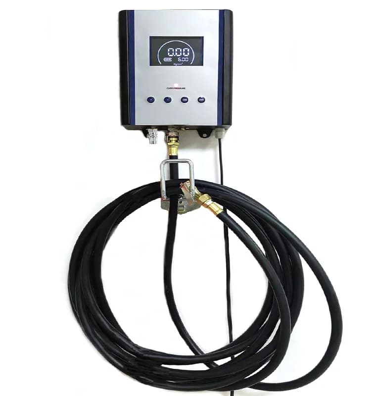 Pressione del display LCD automobilistico con gonfiatore per pneumatici completamente automatico montato a parete 85-240 V