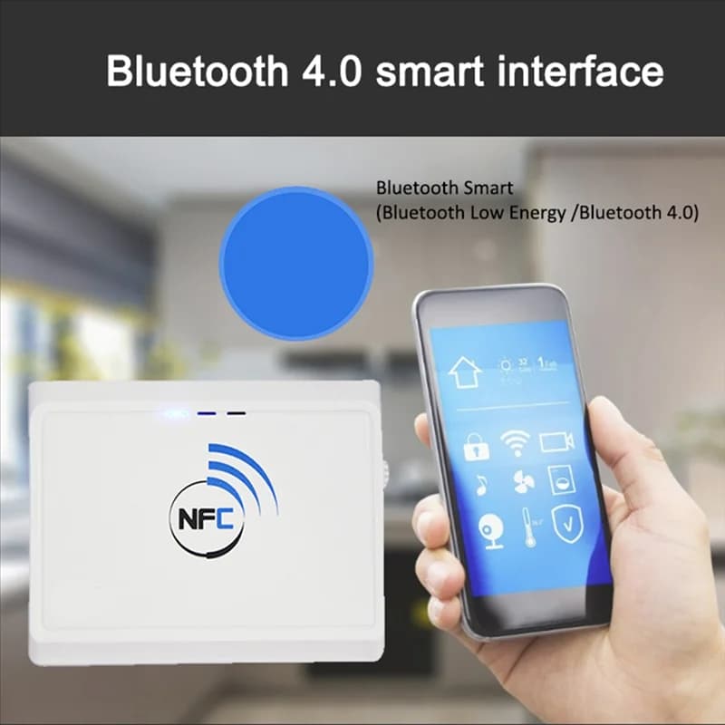 GROCE- Lettore NFC wireless senza contatto da 13,56 Mhz Bluetooth Android RFID Lettore di schede mobili (ACR1311)