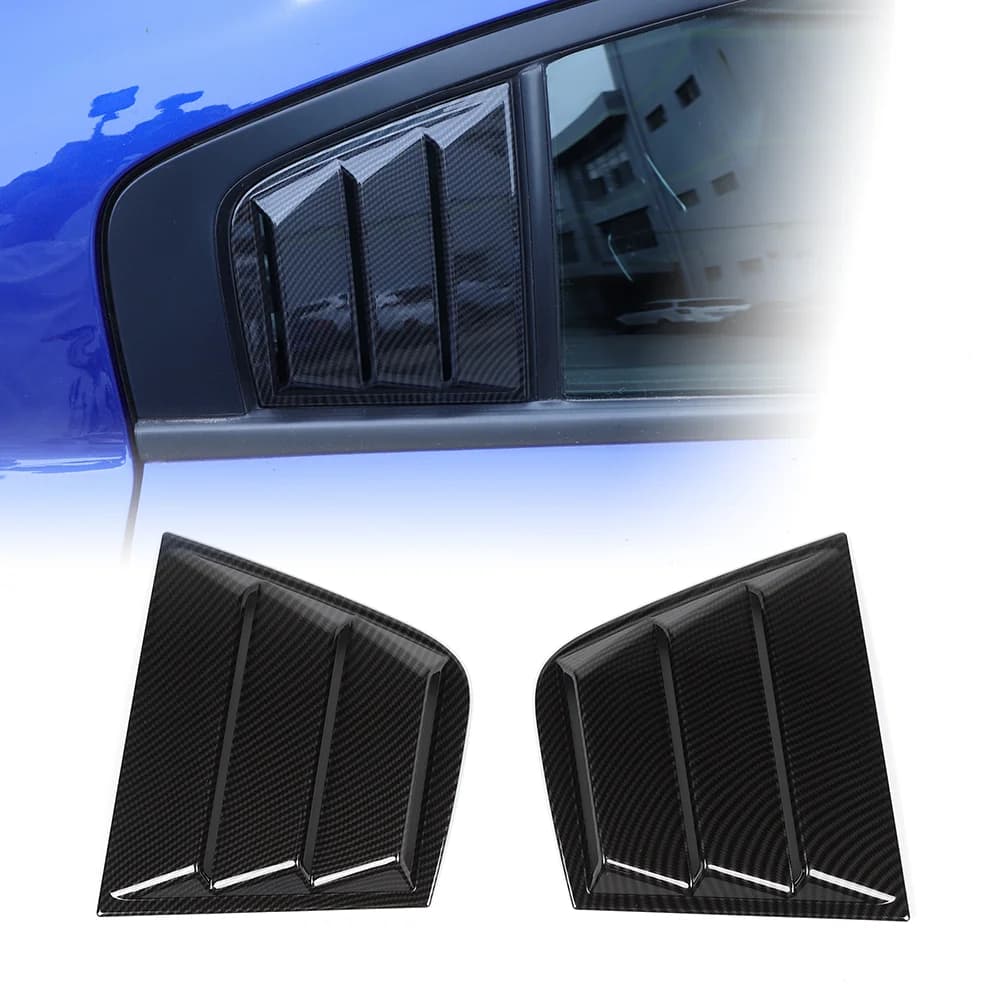 Per Dodge Charger 2011 2012 2013 2014-2021 Lunotto posteriore in plastica ABS Quarzo Feritoia Copertura Sfiato laterale Trim Accessori adesivi per auto