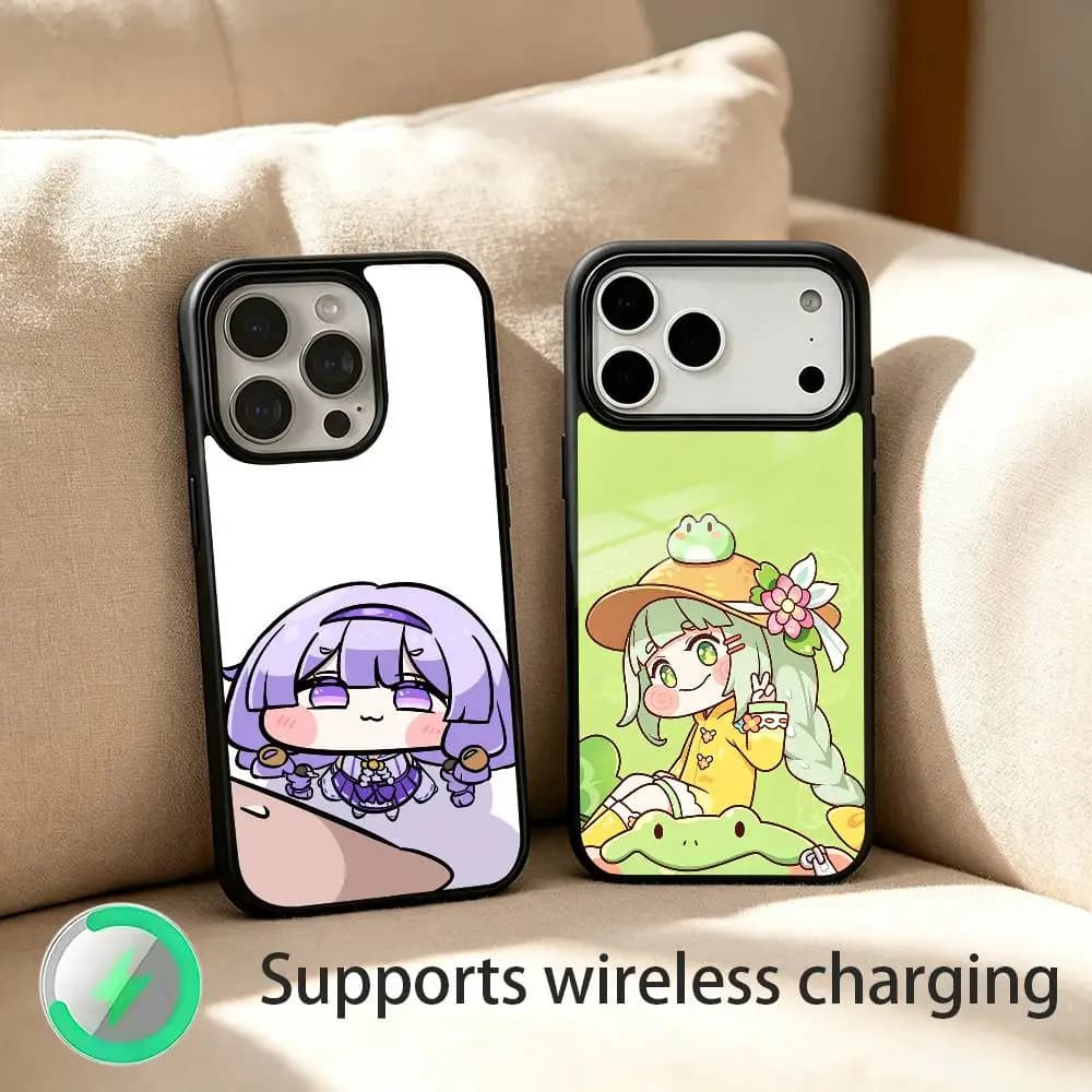 T-Trickcal Chibi Go Game Wireless charging phone case compatible with iPhone 17/16/15/14/13/12/11