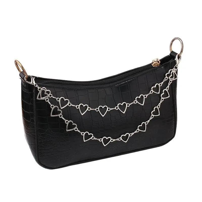 1Pcs Y2k Metal Pearl Chain Strap For Bags Multi-layer Bag Chain For Handbag DIY Handles Star Pendant Shoulder Bag Chain