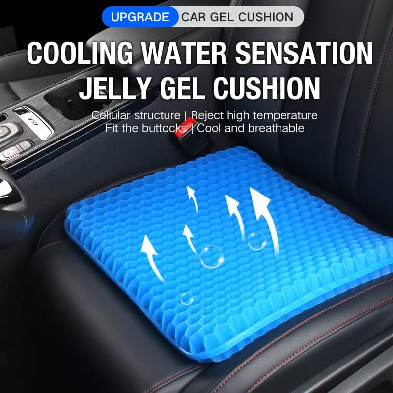 Soft and elastic silicone multi-purpose car seat cushions, detachable covers with durable zippers, anti-slip and decorative for