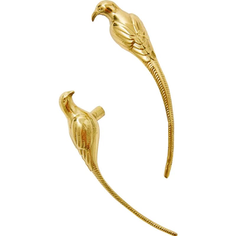 Maniglia a foro singolo in smalto sigillante a forma di uccello in ottone, manopola per porta animale manopola per comò Magpie, maniglie per porte tira