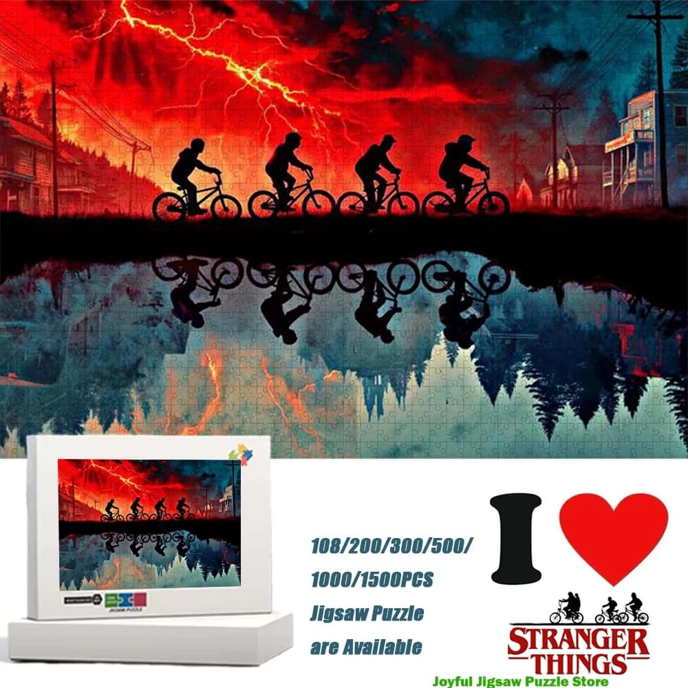 Puzzle di Stranger Things, Gioco Antistress Premium, Puzzle Retrò della Cultura Pop per Fan di Stranger Things, Decorazione per la Casa