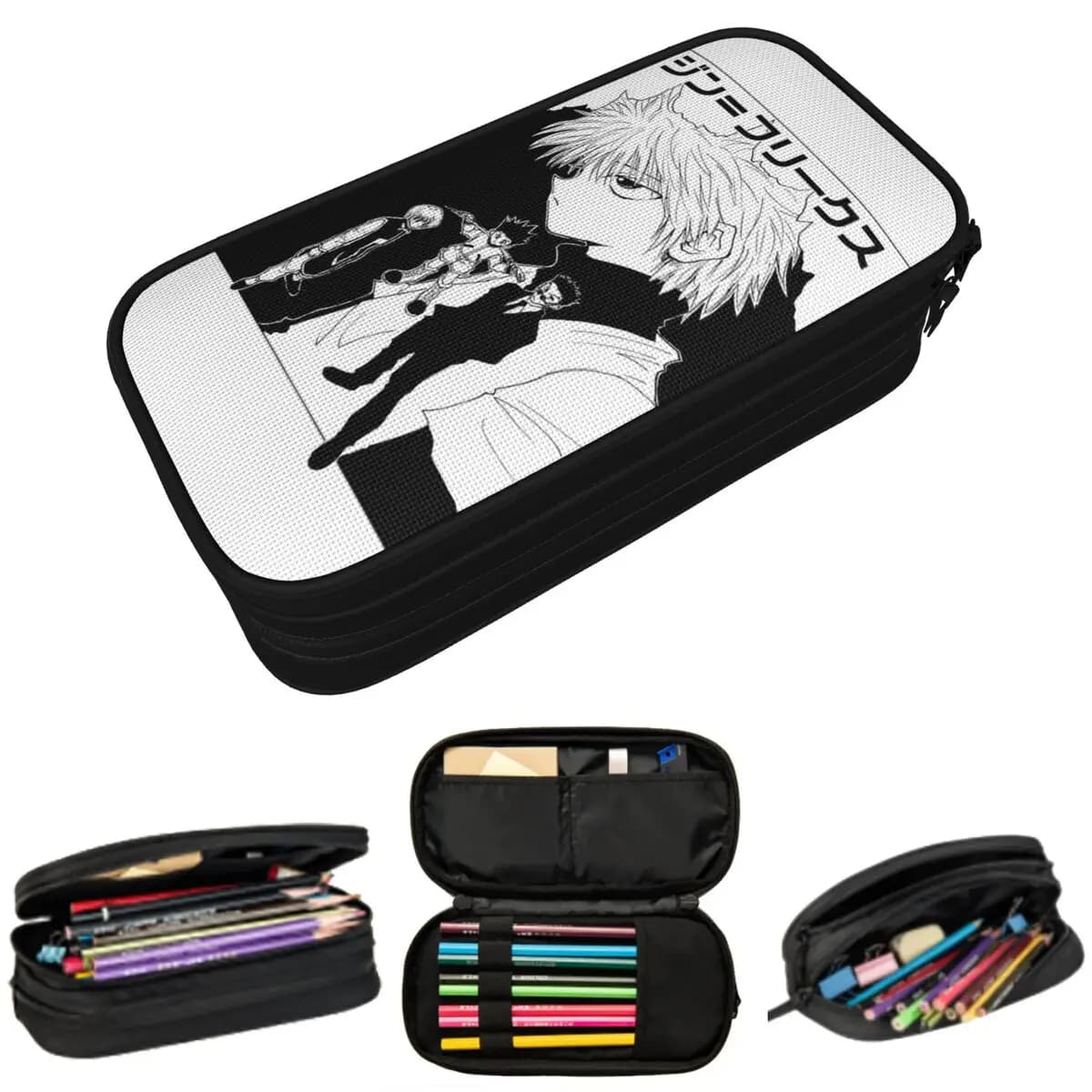 Astuccio Vintage di Killua da Hunter X Hunter per Bambini, Portapenne per Scuola, Borsa per Cancelleria