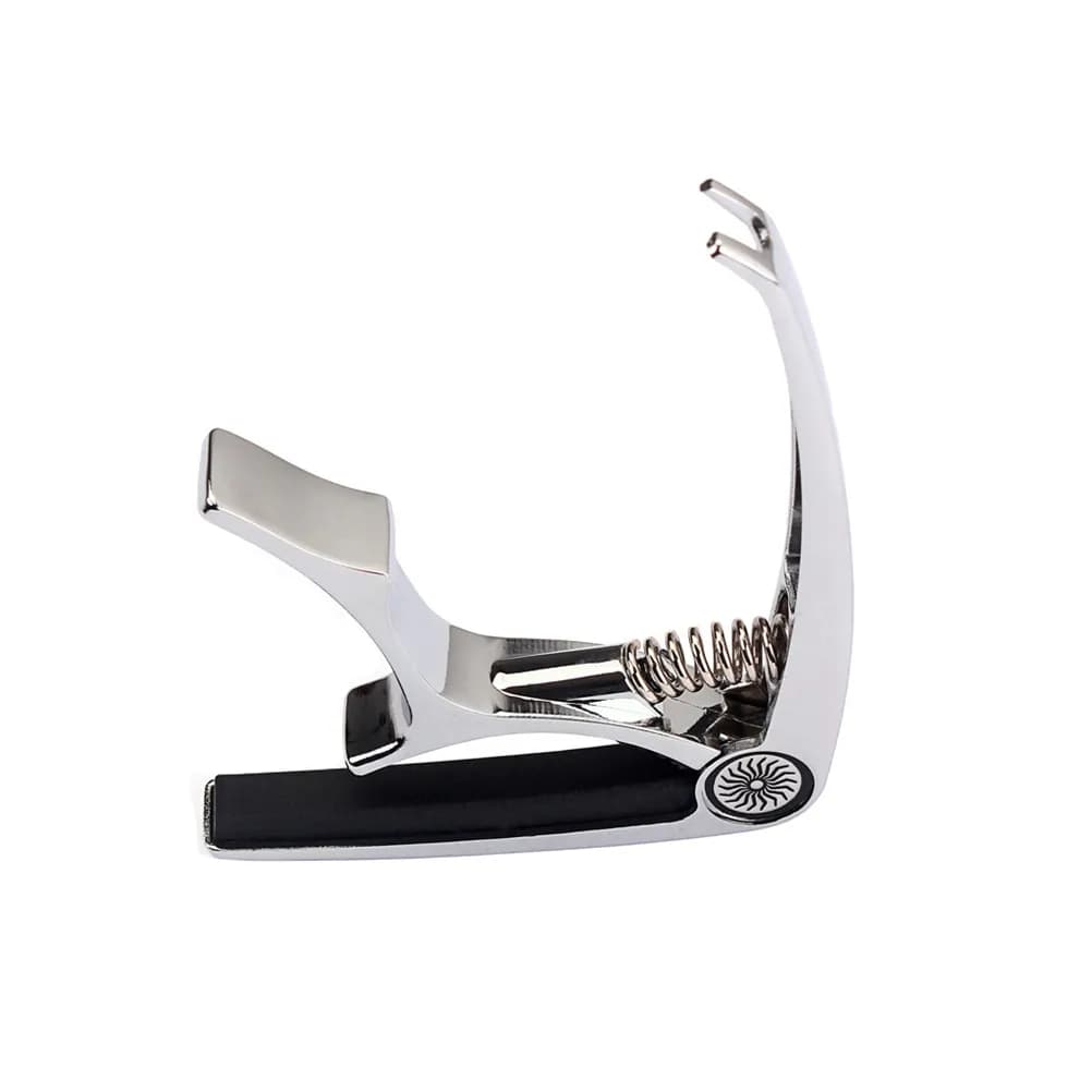 Capotasto Professionale a Clip per Chitarra Acustica, Elettrica, Classica, Ukulele, Violino, Banjo, Mandolino a 6 Corde, Nero